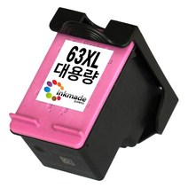 HP63XL HP123XL HP302XL 대용량 호환 잉크 HP2130 HP2131 HP2132 HP4650 HP1112 HP1110 HP63 HP123 HP3833, 63XL 호환잉크, 칼라대용량, 1개
