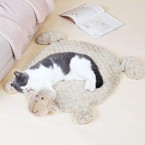 1300K 양모양 방석 매트 아이보리 고양이 강아지 쿠션 침대
