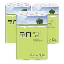 코디 3겹 에코 스마트 롤화장지 22m, 90롤, 1개