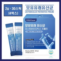 식약처인증 모유유래 유산균 분말 가루 스틱 비엔알17 bnr17 포스트바이오틱스 프롤린 락토바실러스 루테리 유산균 랩틴 식욕 체지방 뱃살 장 영양 건강 식약청 해썹 HACCP 추천, 4박스, ##영에버그린## (2g×30스틱)