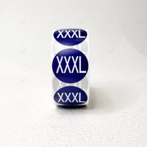 의류 사이즈 스티커 옷 라벨 원형 바지 티셔츠 알파벳 크기 표시 XXXL