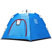 누빔텐트 바람 방풍 빙판 겨울 빙어 얼음 낚시 텐트, 아미그린+기프트팩+방습매트(퀵오픈일반)