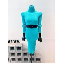[VIVA] 22W 벨트SET 미디 폴라니트원피스