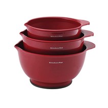 키친에이드 KitchenAid 키친에이드클래식 믹싱 볼 3개 세트 엠파이어 레드, Set of 3, Assorted, Set of 3