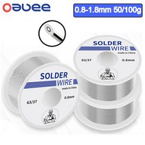 납땜 주석 와이어 1.0mm/0.8mm/0.6mm 주석 납 주석 와이어 용융 로진 코어 솔더 납땜 와이어 롤 무 세척 납 용접 와이어, 06 100g 1.2mm  White