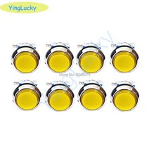 노리박스 월광보합 오락기무료 배송 아케이드 jamma 판도라 박스 인클로저에 대한 8pcs led 버튼 키트 발광, 04 8pcs yellow
