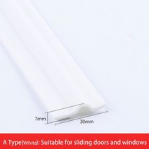 방음 어쿠스틱 폼 도어 윈도우 씰링 스트립 자체 접착 씰 테이프 날씨 스트리핑 웨더스트립 1m10m, A Type-White, 10M