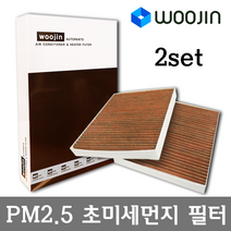 우진필터 PM2.5 초미세먼지 롤스로이스 에어컨필터 2SET, 레이스 (RR5)/YCG07_2SET