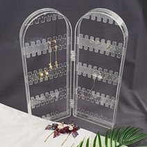 투명 보물함 악세서리함 아기 보석함 돌반지 정리함 예물함 귀걸이 피어싱 반지 거치대 2단 귀금속 케이스 정리대 귀찌 보석 목걸이 보관 트레이 쥬얼리 슬롯 박스