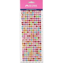 유니아트 비즈 스티커 18번, 혼합 색상, 10개