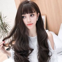 여신가발 웨이브가발 여성가발 통가발 패션가발 자연스러운통가발 158035, 세이렌-블랙_망X 158035