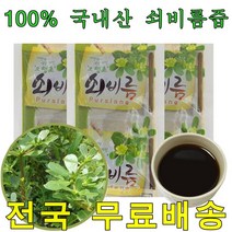 국내산 쇠비름 즙 100ml x 30포 돼지풀 진액 엑기스 100% 액기스