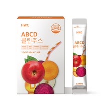 HWC ABCD 클린주스 빼빼주스 비트 당근 사과 비타민D, 2) 2박스 (2개월분)