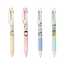 제노 앵그리 리틀걸 3색볼펜 캐릭터볼펜, 0.38mm페어오렌지