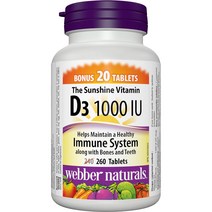 캐나다 비타민 D 보충제 베스트 셀러 Top, 1.웨버네추럴 비타민D 1000IU 260sg x 3병