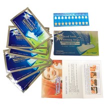 치과성분 치아미백 셀프치아미백제 28Pcs/14 Pairs 5D 젤 치아 화이트닝 스트립 구강 위생 관리 더블 탄성, 01 7 pairs 14 stickers