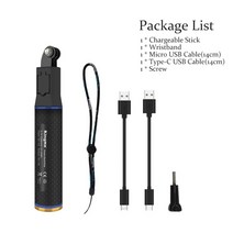 카메라 배터리 2 in1 Selfie 스틱 amp 보조베터리 5200mAH 핸드 그립 삼각대 고프로 호환 / OSMO 포켓 액션/insta360 액세서리, 기준