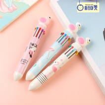 동물 모양 10색 볼펜 백조 랜덤 다색 무지개 색깔 멀티펜 필기구 필통 신입생 선물 다꾸 다이어리 메모장 단어장 시험 공부 공시생 학원 사무실 상담 판매 그리기 취미