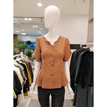 꼼빠니아 여성 브이넥 벨티드 블라우스 CACU5 WRB130 NC대전유성점