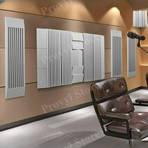 방음재흡음재 흡음보드 어쿠스틱패널 방음벽 흡음판 창문방음패널, 【C세트】-그레이-무점착-난연고밀도