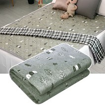 빨아쓰는 무자계 캠핑 전기장판 1인용 2인용 싱글 더블 침대 전기요, 소형(67.5 x 180 cm), 하우스윌 카키