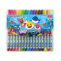 종이나라 핑크퐁 상어가족 나라싸인펜 16색, 혼합 색상, 7개
