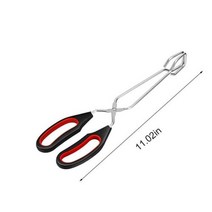 바베큐 가위 집게 그릴 음식 집게 긴 손잡이 가위 바베큐 빵 로스트 클립 주방 베이킹 집게 바베큐 액세서리, M