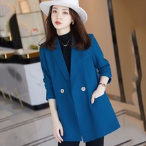 쩐쿠 봄 가을 여성 카라넥 빅사이즈 데일리 캐주얼 자켓 8386