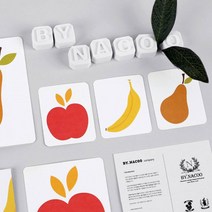 일러스트 카드 세트 07 Fruits 생일 미니카드 편지지 바이나쿠 과일 편지지 바나나 카드 선물카드 사과 편