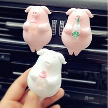 실리콘 몰드 HB_수줍은 돼지1구/차량용 석고방향제 틀