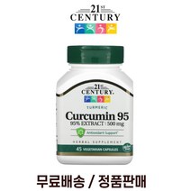 21st Century 커큐민 95 터머릭 강황 울금 500mg 45 베지캡슐