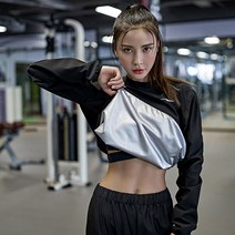 메이리앤 여성 헬스복 부스터 땀복 긴팔 상의