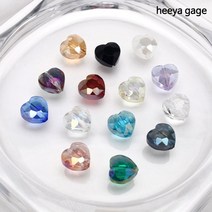 하트 론델 비즈 10mm, 1.크리스탈(5개)