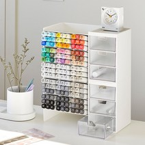 데스크 오거나이저 2단 책상정리 사무실 필기구 수납, WHITE(TR)