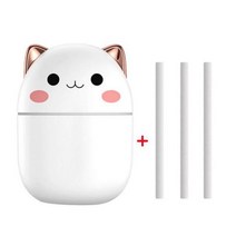250ML 가습기 귀여운 Kawaiil 아로마 디퓨저 야간 조명 쿨 안개 제조 업체 침실 홈 자동차 정수기 Humificador, 없음
