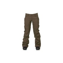 록시 스키복 바지 보드복 Roxy Spring Break Snowboard Ski Pants Snow Ivy Green Fleece Knees - NWT XS
