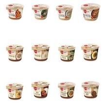 cj 햇반 컵밥 볶은김치덮밥 미역국밥 사골곰탕국밥 육개장국밥 설렁탕밥 닭곰탕밥 버섯곤드레비빔밥 버터장조림비빔밥 치킨마요덮밥 불닭마요덮밥 강된장보리비빔밥 직화불고기덮밥 12종골라담기, 24. 햇반컵반 설렁탕밥 253g, 상세설명 참조