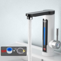 이국주온수기 미니 전기 온수기 200ml 50리터 심야 돼지꼬리 열선 히터 3300 인스턴트 수도꼭지 탭 주변 조명 온도 디스플레이 욕실 주방 인스턴트 난방 탭, 유형 1-a