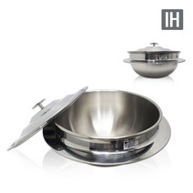 킹센스 IH 스텐 삼중 가마솥 대형가마솥 장보고주방, 40cm