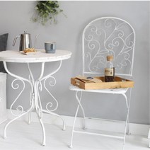 철제 화이트 정원의자 카페 베란다의자 앤틱체어 커피숍인테리어