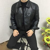 남자 페이커레더 가죽 셔츠 자켓 포켓 가죽 라이더 점퍼