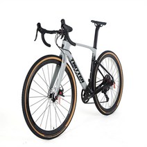 비싼 자전거 twitter 자갈 bike-v2-rs-22speed 내부 케이블이 있는 알루미늄 휠 배럴의 작은 세트 700c 탄소 섬유 이중 디스크 브레이크, 48cm, Black cement ash_48cm | Carbon