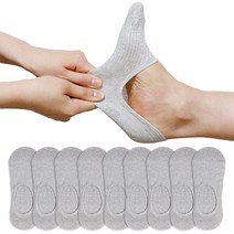 삭스팩토리 남성여성 3단 실리콘 골지 페이크삭스 덧신 10켤레