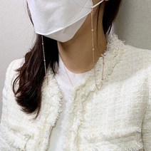 [KT알파쇼핑]마스크스트랩 구슬비즈 체인 마스크줄 마스크끈 MST42, 실버_W7559D2