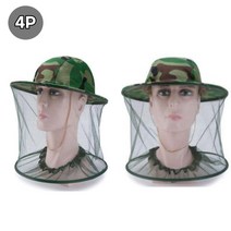 안전망 양봉모자 4P 모기망 모자 양봉 벌망 벌초 낚시 해충모자, ◐본제품★⊙