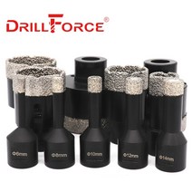 코아드릴 함마 엔진 건식 피셔Drillforce-M14 스레드 드릴링 코어 비트 구멍 톱 도자기 타일 대리석 석재, 17 45mm