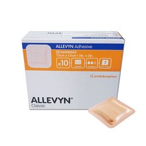 S&N 알레빈 애드히시브7.5cmx7.5cm 10매 Allevyn Adhesive 드레싱 밴드 점착성투명창상피복재, 10개