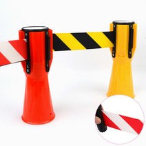 선명한색상 뚜렷한 시인성 경고성 끼우는안전봉 차단봉 주차차단봉 3M 바리케이드 자동벨트봉, 노랑, 노랑