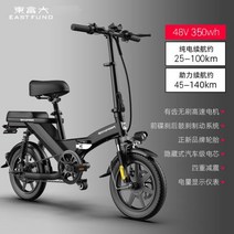 접이식전기자전거 착탈식 전동스쿠터 14 인치 미니 배터리 소형 자동차 리튬 구동, Black+48V350W8AH25-30km