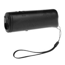 강아지짖음방지기 개 애완견 repeller 안티 짖는 중지 전기 shocker led 초음파 어댑터 훈련 행동 에이즈 배터리없이, 검정색